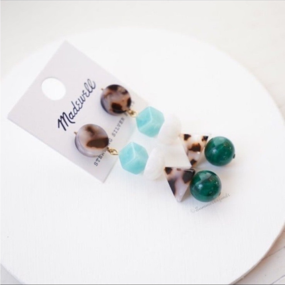 Madewell Geometric Stack Statement Earring - image 3